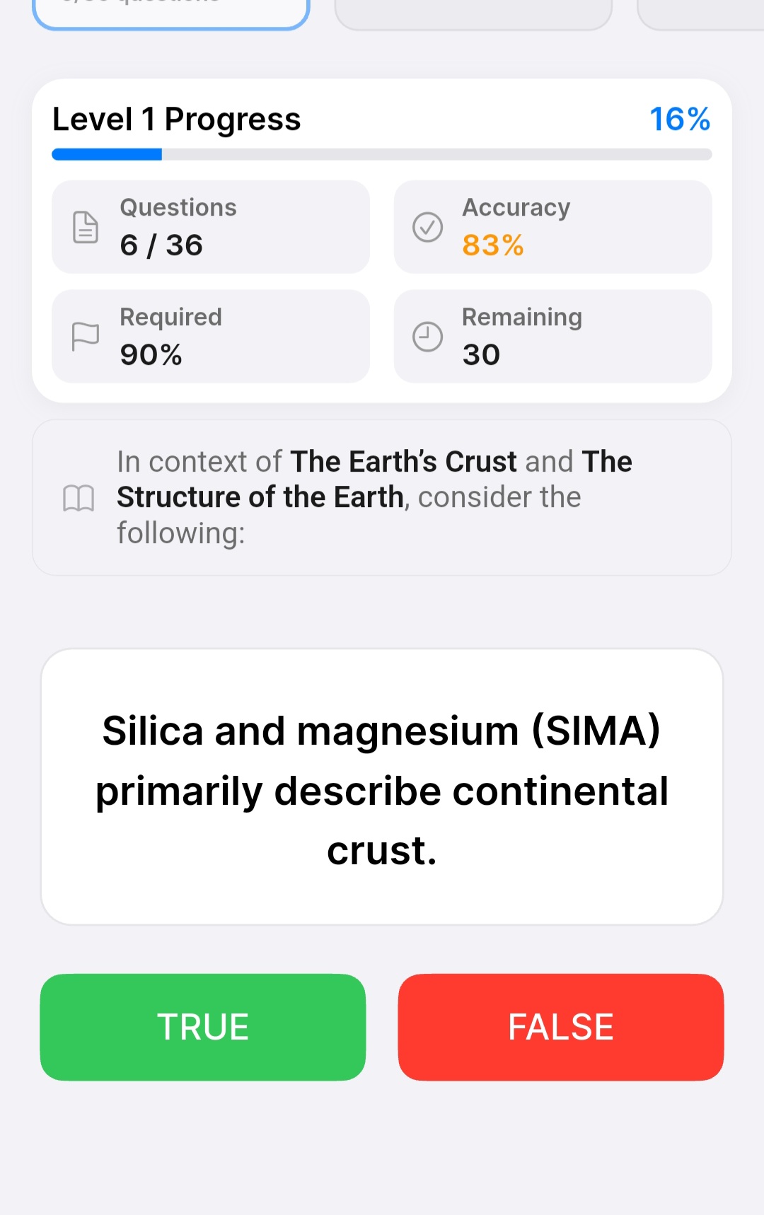 Master True/False Analysis