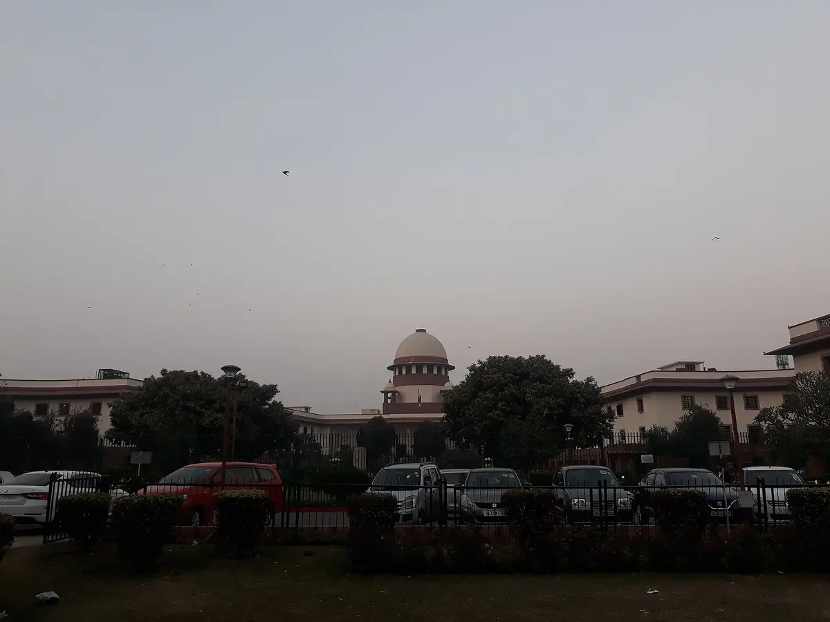 The front of the Supreme Court of India building