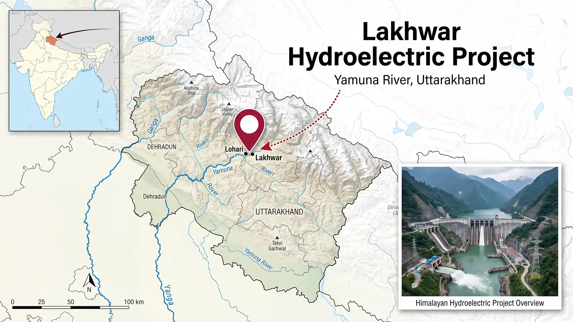 Lakhwar Hydroelectric Project on the Yamuna