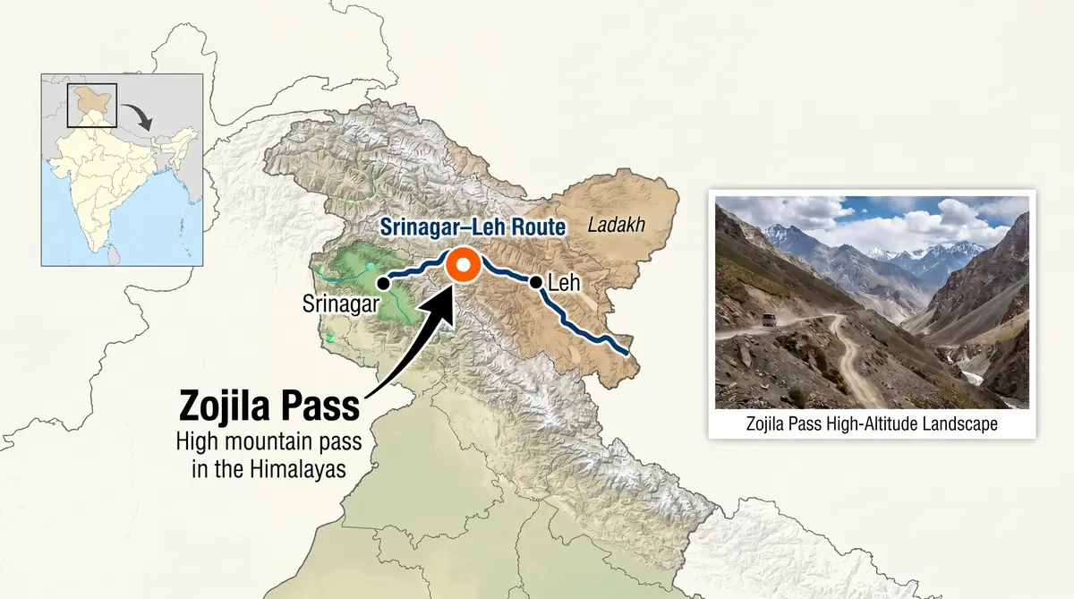 Avalanche at Zojila Pass