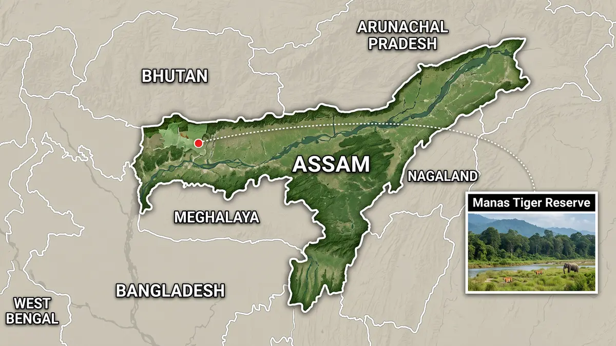 Manas Tiger Reserve and Grassland Loss