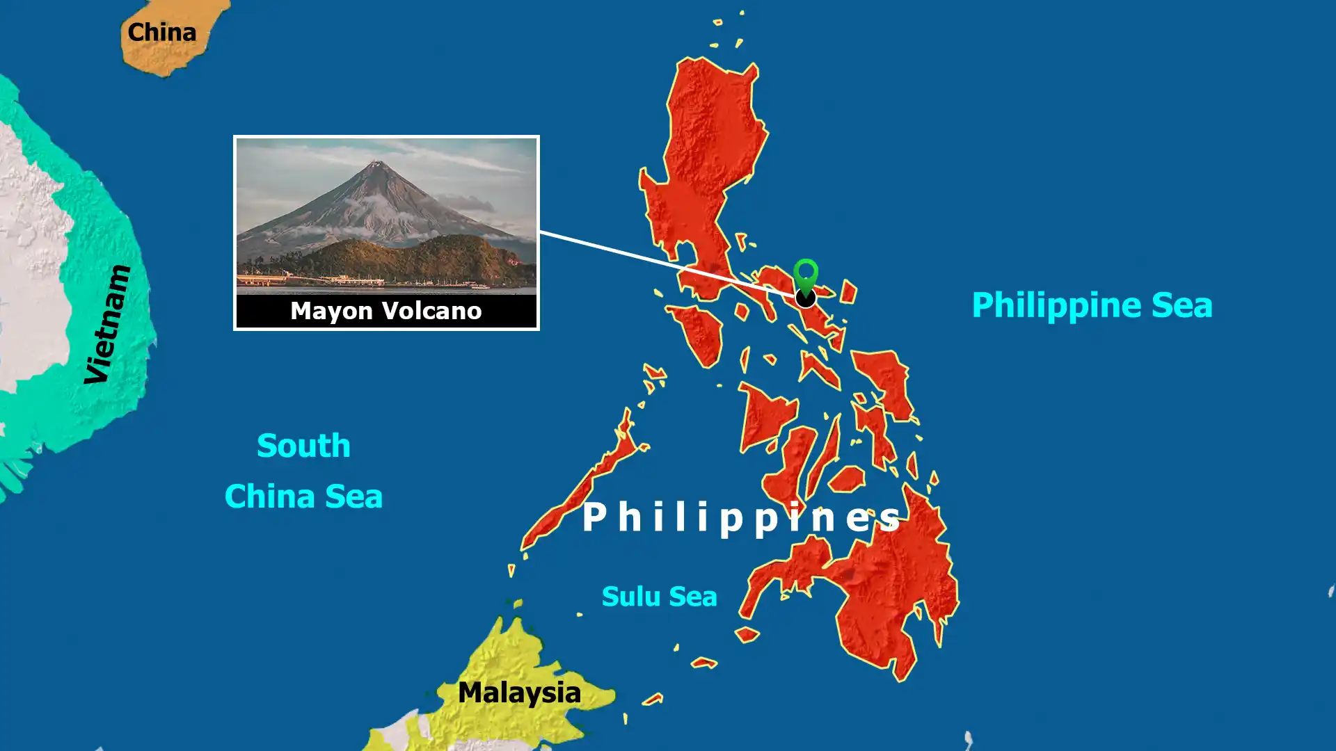 Mayon Volcano Activity in the Philippines