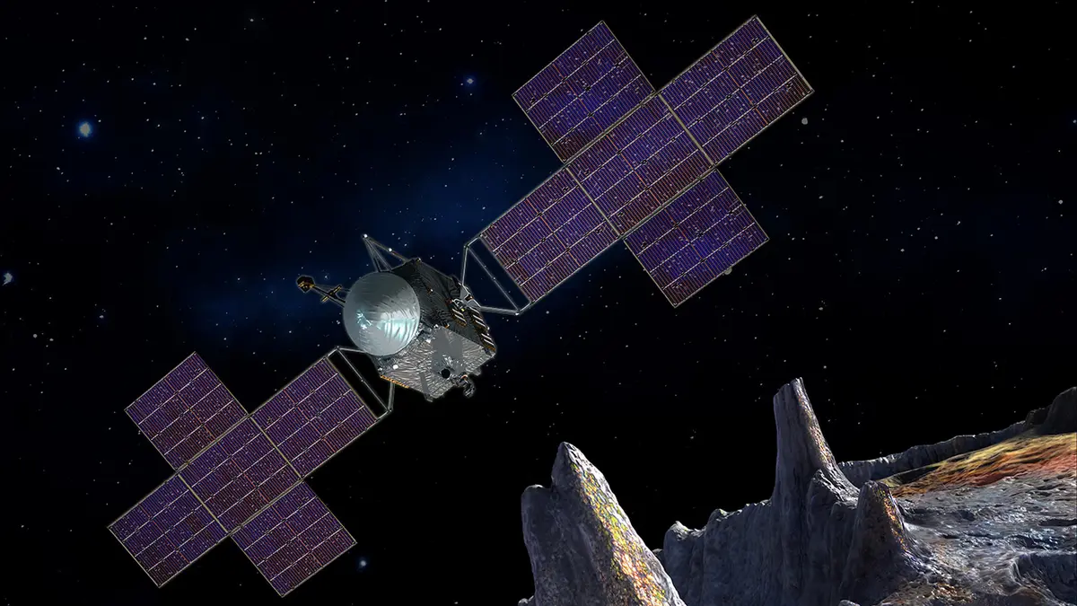 NASA’s Psyche spacecraft captures a crescent view of Mars