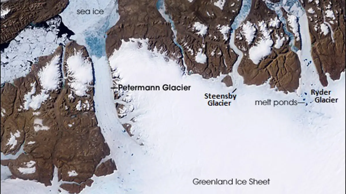 Petermann Glacier Sheds Its Largest Ice Island since 2012