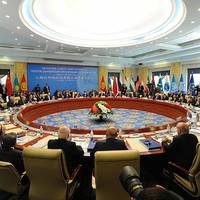 Leaders at a Shanghai Cooperation Organisation summit in Kyrgyzstan