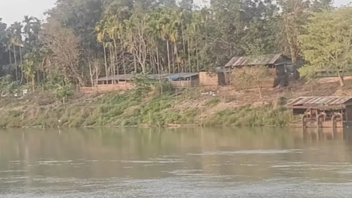 Dhansiri River Floods Golaghat District in Assam Basin