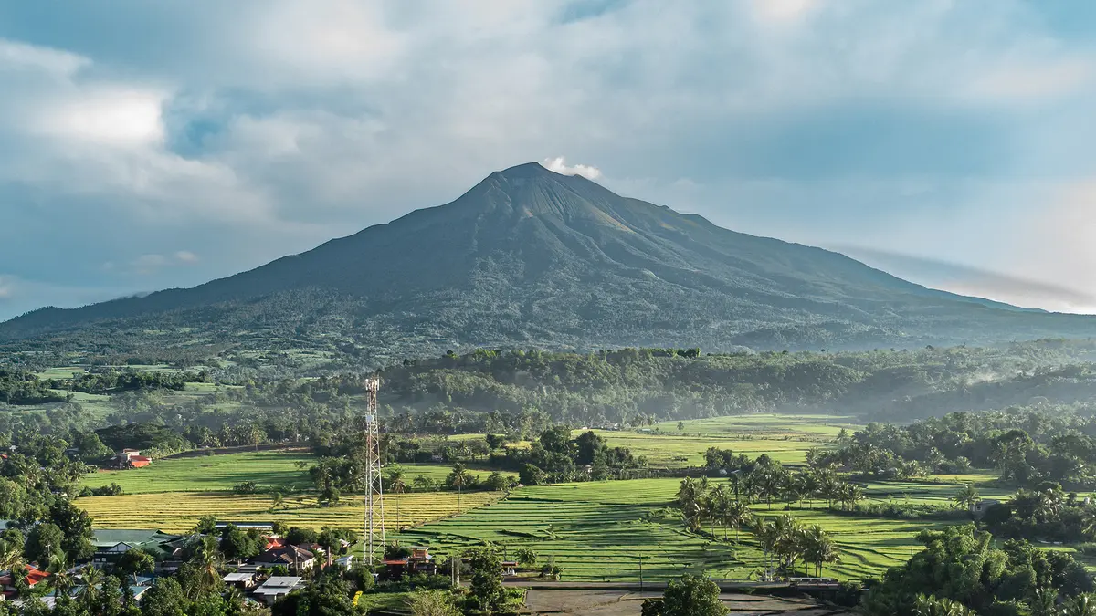 Mount Kanlaon Emits a Low Ash Plume in the Philippines